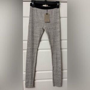 (A8) NWT Zara Girls Gray Black Heather Thermal Leggings Bottoms Long Johns 13 14